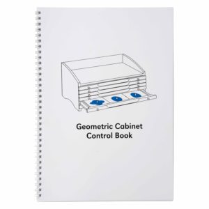 Libro de control de gabinete geométrico