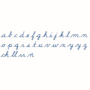 Alfabeto Móvil Mediano: Letra USA Cursiva - Azul