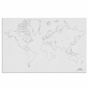 Hojas de Mapas del Mundo: Contorno