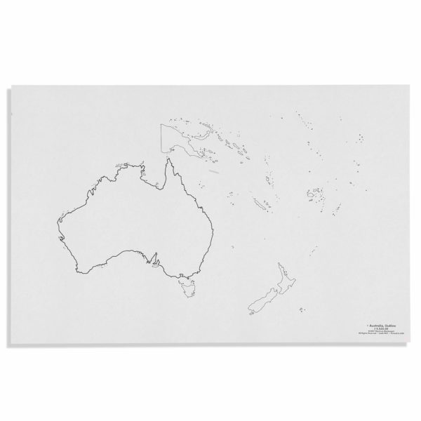 Hojas de Mapas de Australia: Contorno