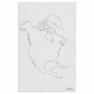 Hojas de Mapas de América del Norte: Contorno